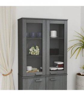 vidaXL Top for Highboard HAMAR Dark Grey 85x35x100cm Solid Wood Pine