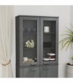 vidaXL Top for Highboard HAMAR Dark Grey 85x35x100cm Solid Wood Pine