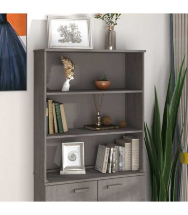 vidaXL Top for Highboard HAMAR Light Grey 85x35x100cm Solid Wood Pine — V0671953996