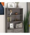 vidaXL Top for Highboard HAMAR Light Grey 85x35x100cm Solid Wood Pine — V0671953996