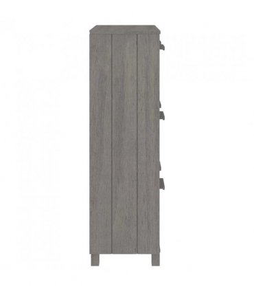 vidaXL Shoe Cabinet HAMAR Light Grey 59.5x35x117 cm Solid Wood Pine