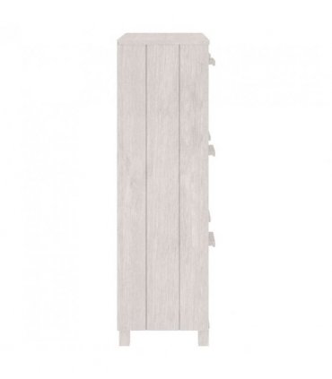 vidaXL Shoe Cabinet HAMAR White 59.5x35x117 cm Solid Wood Pine