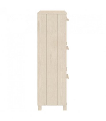 vidaXL Shoe Cabinet HAMAR Honey Brown 59.5x35x117 cm Solid Wood Pine