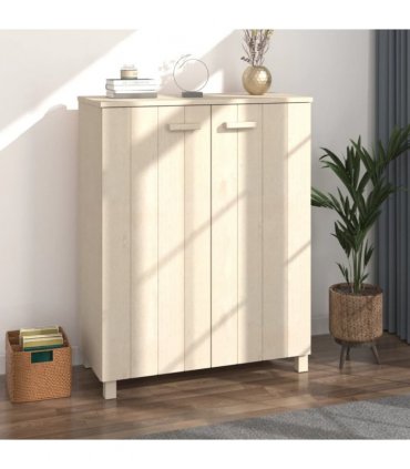 vidaXL Shoe Cabinet HAMAR Honey Brown 85x40x108 cm Solid Wood Pine