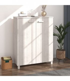 vidaXL Shoe Cabinet HAMAR White 85x40x108 cm Solid Wood Pine