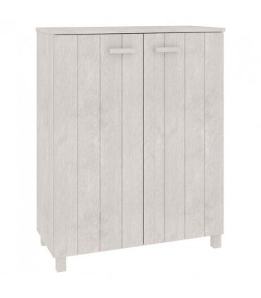 vidaXL Shoe Cabinet HAMAR White 85x40x108 cm Solid Wood Pine