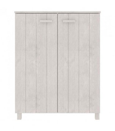 vidaXL Shoe Cabinet HAMAR White 85x40x108 cm Solid Wood Pine