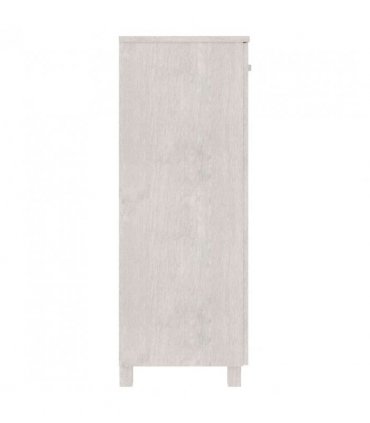 vidaXL Shoe Cabinet HAMAR White 85x40x108 cm Solid Wood Pine