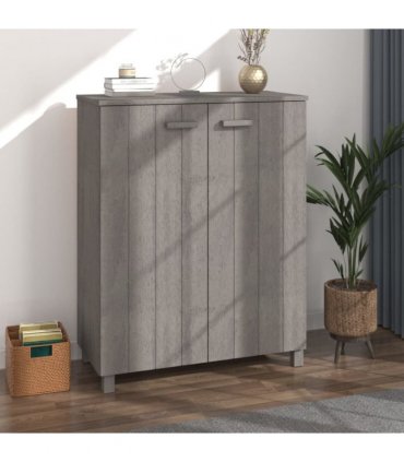 vidaXL Shoe Cabinet HAMAR Light Grey 85x40x108 cm Solid Wood Pine