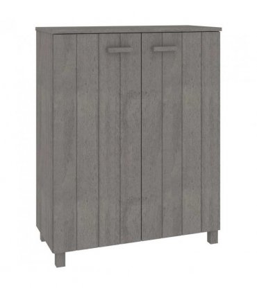 vidaXL Shoe Cabinet HAMAR Light Grey 85x40x108 cm Solid Wood Pine