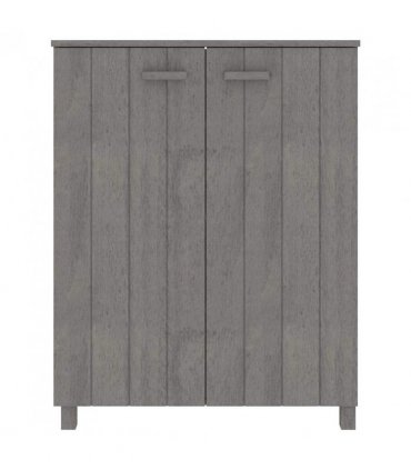 vidaXL Shoe Cabinet HAMAR Light Grey 85x40x108 cm Solid Wood Pine