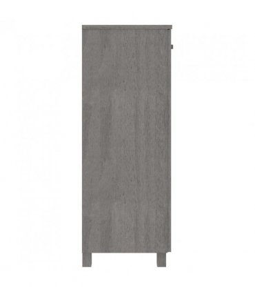 vidaXL Shoe Cabinet HAMAR Light Grey 85x40x108 cm Solid Wood Pine