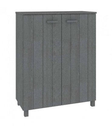 vidaXL Shoe Cabinet HAMAR Dark Grey 85x40x108 cm Solid Wood Pine