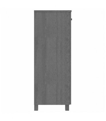 vidaXL Shoe Cabinet HAMAR Dark Grey 85x40x108 cm Solid Wood Pine