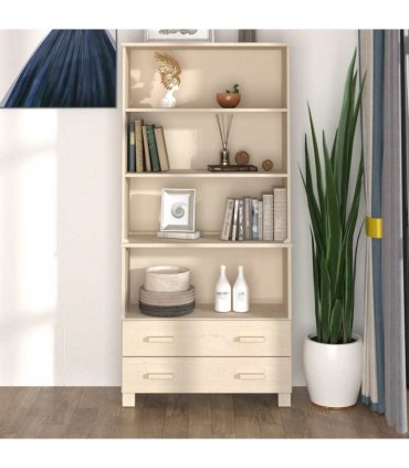 vidaXL Highboard HAMAR Solid Wood Pine Honey Brown