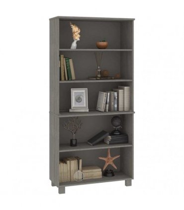 vidaXL Highboard HAMAR Solid Wood Pine Light Grey