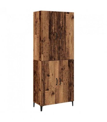 vidaXL Highboard 2 pcs Old wood Engineered Wood