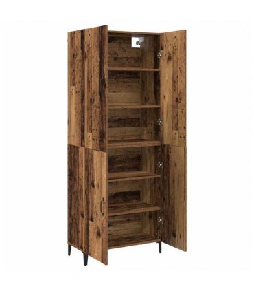 vidaXL Highboard 2 pcs Old wood Engineered Wood