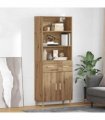 vidaXL Highboard Artisan Oak 69.5 x 34 x 180 cm Engineered Wood — Model: 2 doors 2 drawers