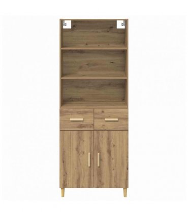 vidaXL Highboard Artisan Oak 69.5 x 34 x 180 cm Engineered Wood — Model: 2 doors 2 drawers