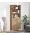 vidaXL Highboard Artisan Oak 69.5 x 32.5 x 180 cm Engineered Wood — Model: 2 doors