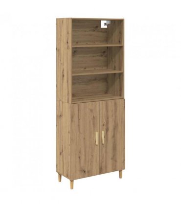 vidaXL Highboard Artisan Oak 69.5 x 32.5 x 180 cm Engineered Wood — Model: 2 doors
