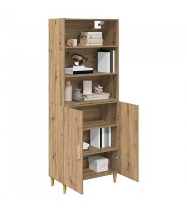 vidaXL Highboard Artisan Oak 69.5 x 32.5 x 180 cm Engineered Wood — Model: 2 doors