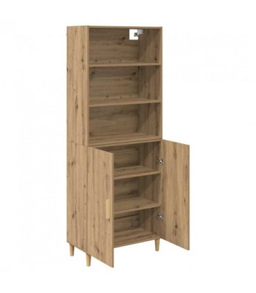 vidaXL Highboard Artisan Oak 69.5 x 32.5 x 180 cm Engineered Wood — Model: 2 doors