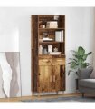 vidaXL Highboard Old Wood 69.5 x 32.5 x 180 cm Engineered Wood — Model: 2 doors 2 drawers