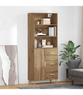 vidaXL Highboard Artisan Oak 69.5 x 32.5 x 180 cm Engineered Wood — Model: 1 door 3 drawers