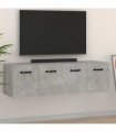 vidaXL Wall Cabinets 2 pcs Concrete Grey 80x35x36.5 cm Engineered Wood — Size: 80 x 35 x 36.5 cm