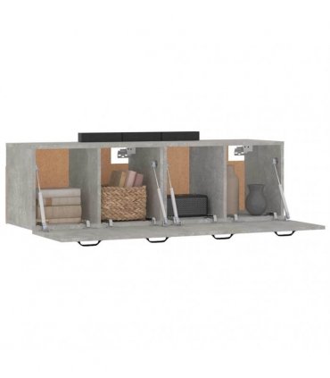 vidaXL Wall Cabinets 2 pcs Concrete Grey 80x35x36.5 cm Engineered Wood — Size: 80 x 35 x 36.5 cm