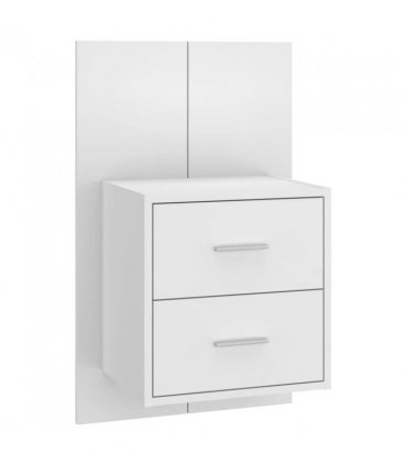 vidaXL Bed Headboard with Cabinets White Engineered Wood — Model: two drawers