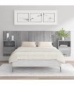 vidaXL Bed Headboard with Cabinets Grey Sonoma Engineered Wood — Model: one drawer and one shelf