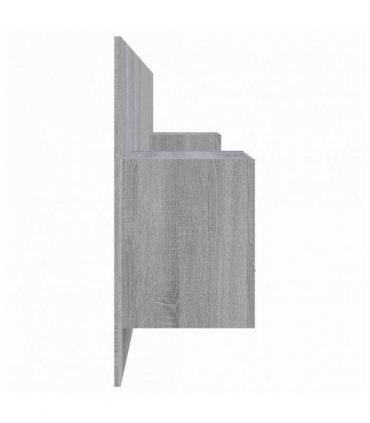 vidaXL Bed Headboard with Cabinets Grey Sonoma Engineered Wood — Model: one drawer and one shelf