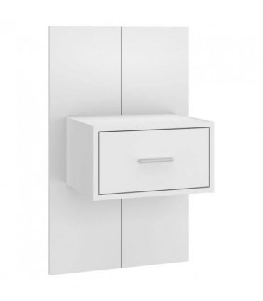 vidaXL Bed Headboard with Cabinets White Engineered Wood — Model: one drawer