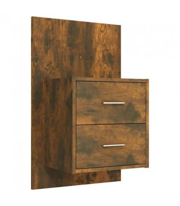 vidaXL Bed Headboard with Cabinets Smoked Oak Engineered Wood — Model: two drawers