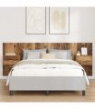 vidaXL Headboard with Cabinet 3 pcs Old Wood Engineered Wood — Model: One drawer
