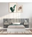 vidaXL Bed Headboard with Cabinets Grey Sonoma Engineered Wood — Model: one drawer