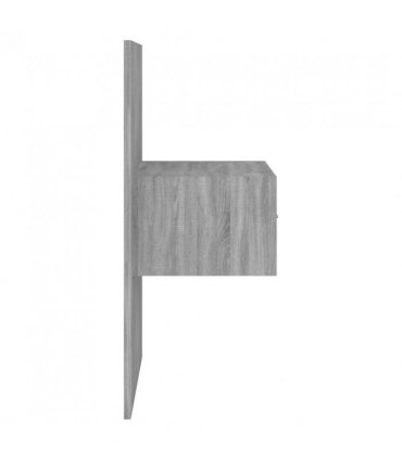 vidaXL Bed Headboard with Cabinets Grey Sonoma Engineered Wood — Model: one drawer