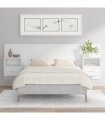 vidaXL Bed Headboard with Cabinets White Engineered Wood — Model: one drawer and one shelf