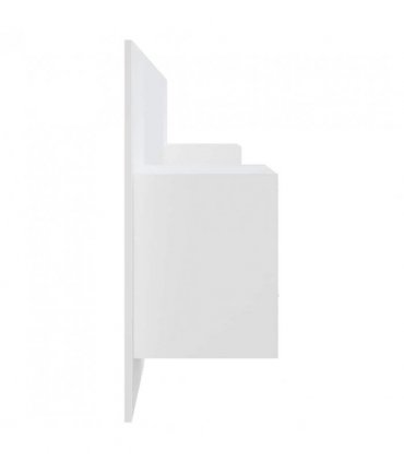 vidaXL Bed Headboard with Cabinets White Engineered Wood — Model: one drawer and one shelf