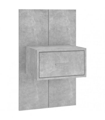 vidaXL Bed Headboard with Cabinets Concrete Grey Engineered Wood — Model: one drawer — V0671954285
