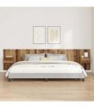 vidaXL Headboard with Cabinet 3 pcs Old Wood Engineered Wood — Model: One drawer — V0671954289