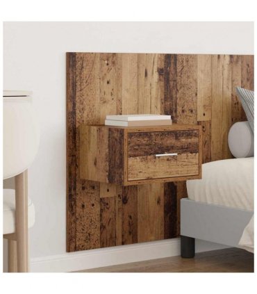 vidaXL Headboard with Cabinet 3 pcs Old Wood Engineered Wood — Model: One drawer — V0671954289