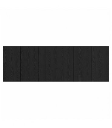 vidaXL Headboard with Cabinet 3 pcs Black Oak Engineered Wood — Model: One drawer and one shelf — V0671954290
