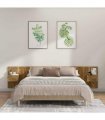 vidaXL Bed Headboard With Cabinet | Smoked oak | Engineered wood | Large — Model: one drawer