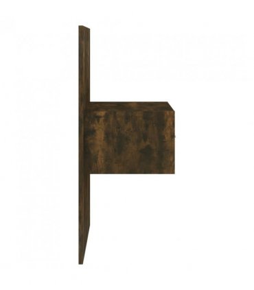 vidaXL Bed Headboard With Cabinet | Smoked oak | Engineered wood | Large — Model: one drawer
