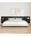 vidaXL Headboard with Cabinet 3 pcs Black Oak Engineered Wood — Model: Two drawers — V0671954297