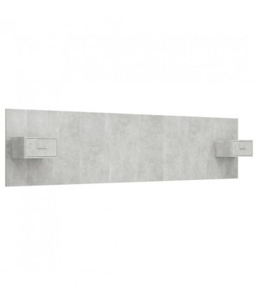 vidaXL Bed Headboard with Cabinets Concrete Grey Engineered Wood — Model: one drawer — V0671954300